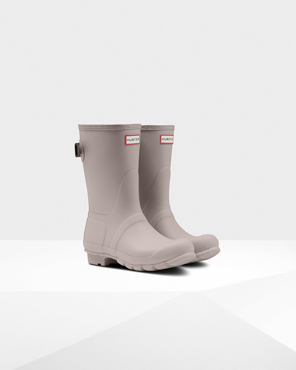 Hunter Original Back Adjustable Short Rain Boots - Sale Online Womens Grey - VMYATD483